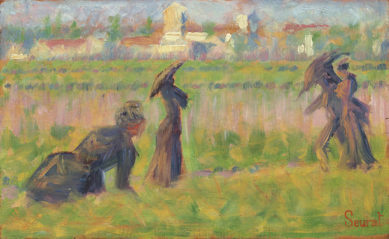 Figuren in einer Landschaft - Georges Seurat