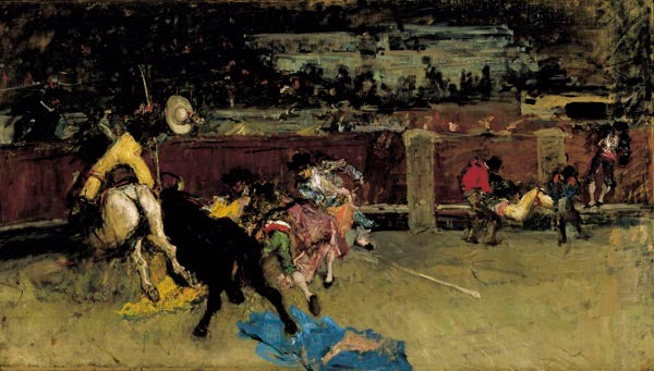 Corrida de toros, le matador blessé - Mariano Fortuny Marsal