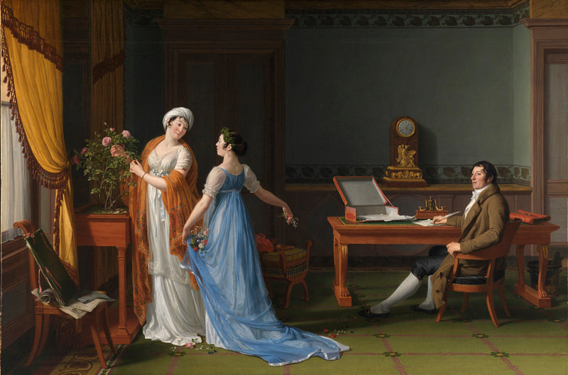 Portrait du comte de La Forest avec son épouse et sa fille - François-André Vincent