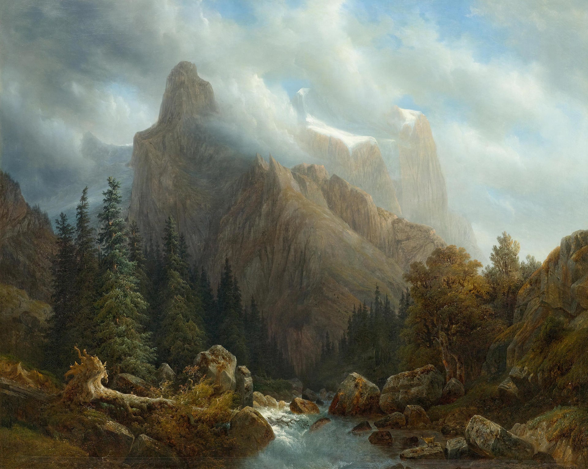 Rosenlaui, François Diday, 1841, Huile sur toile