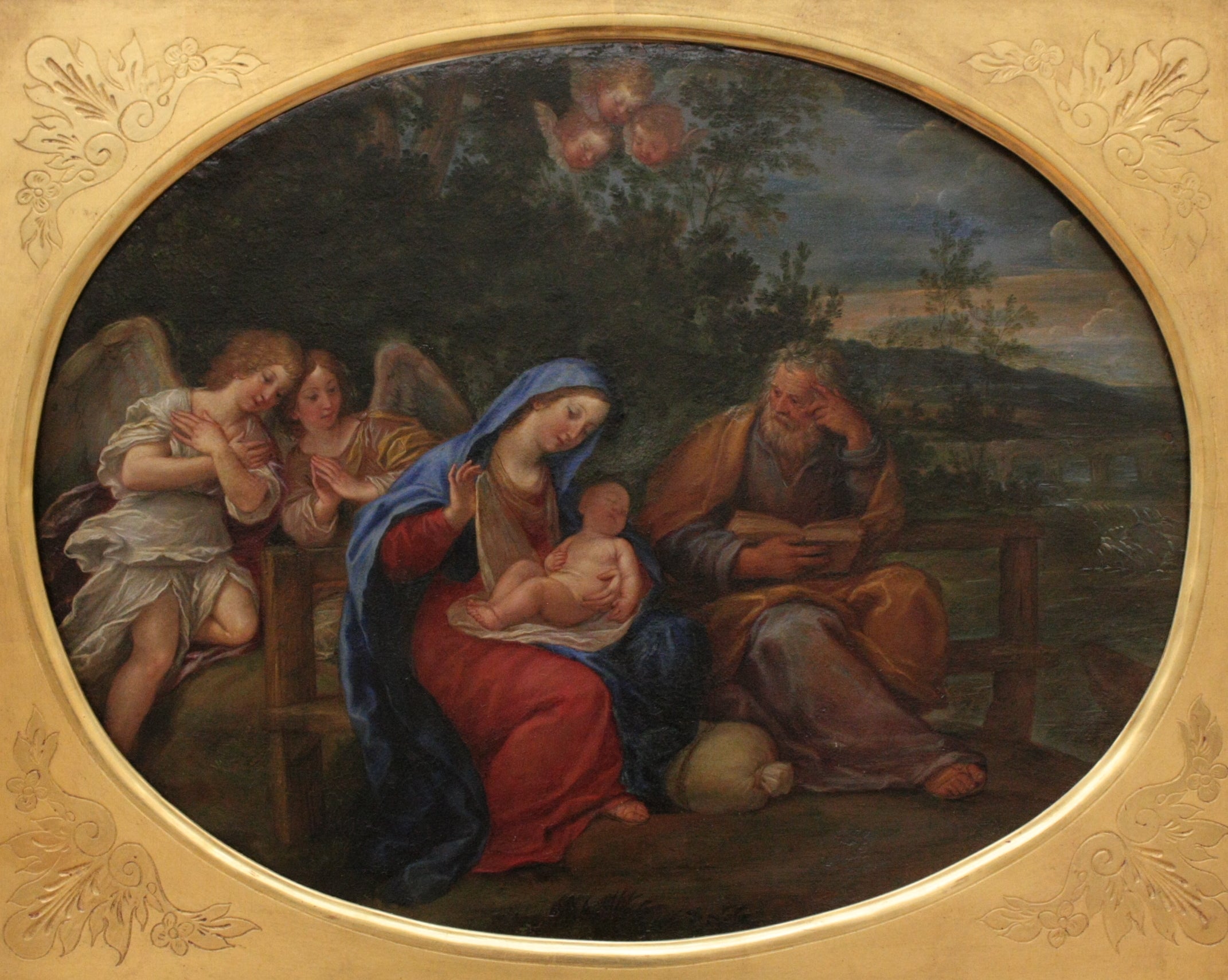 La Sainte Famille dans un paysage - Francesco Albani