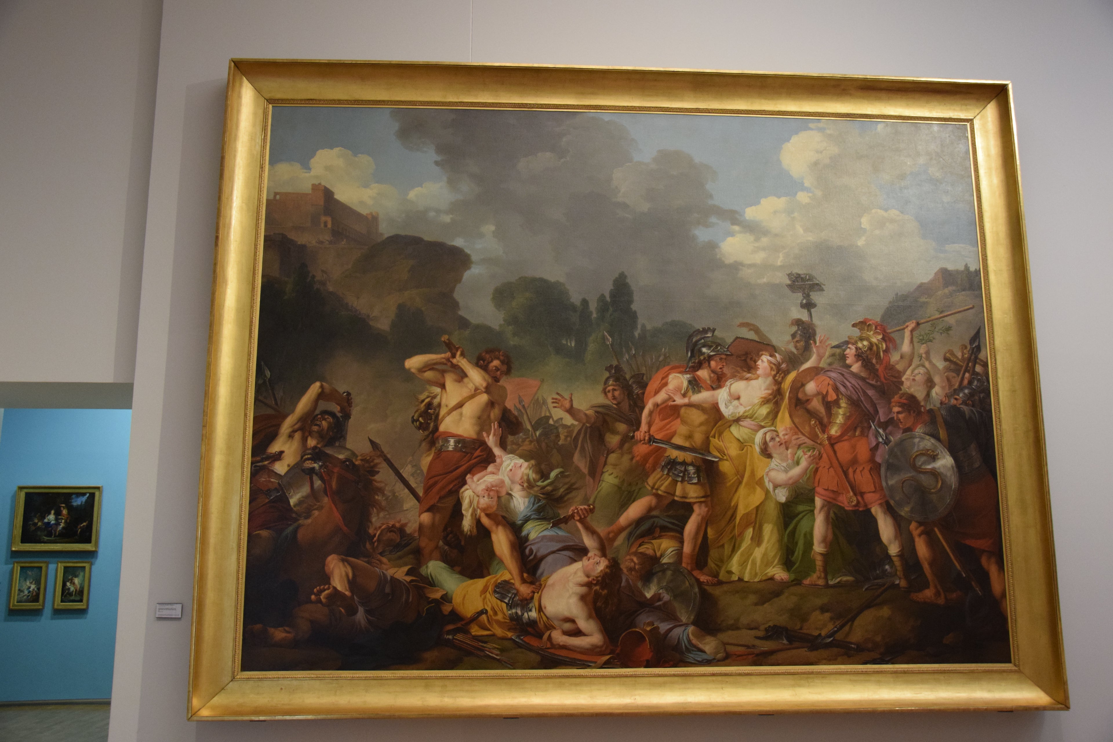 Combat des Romains et des Sabins, interrompu par les femmes Sabines - François-André Vincent