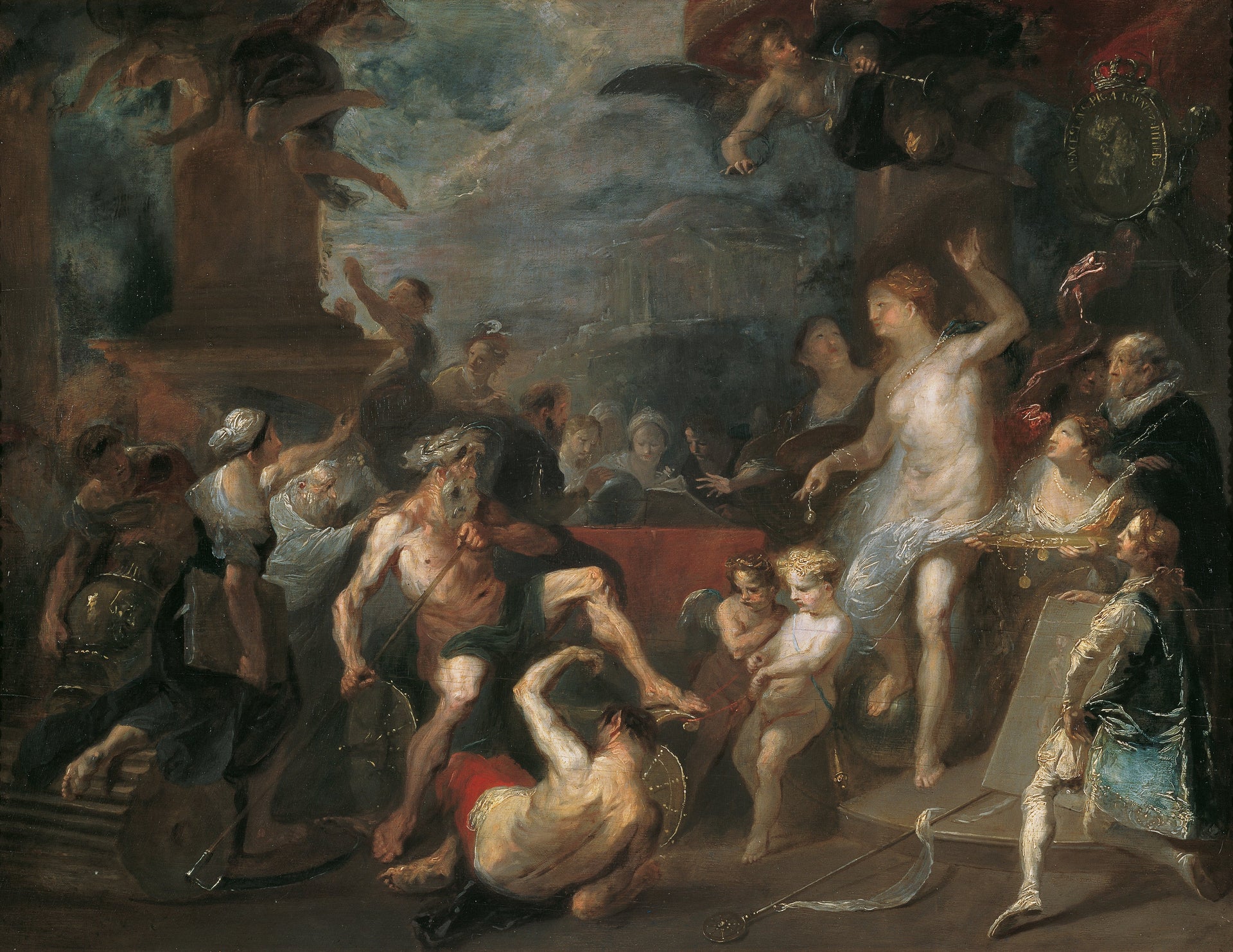 Allegorie auf eine Preisverteilung an der Wiener Akademie - Franz Anton Maulbertsch image 1 copie peinte à la main à l’huile