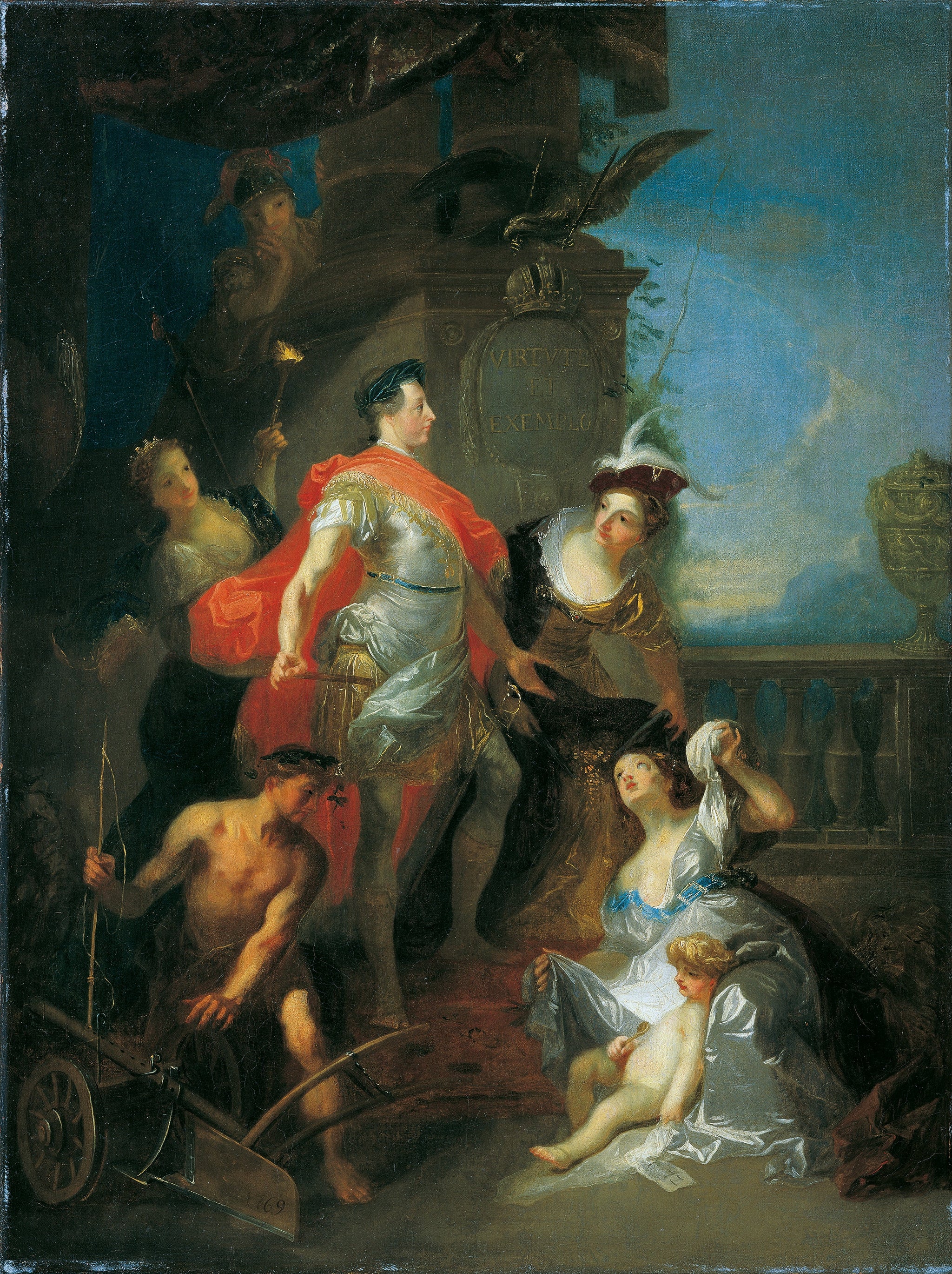 Glorification de l'empereur Joseph II. - Franz Anton Maulbertsch image 1 reproduction artisanale de tableau