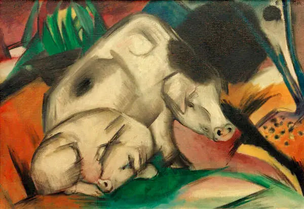 Schweine - Franz Marc