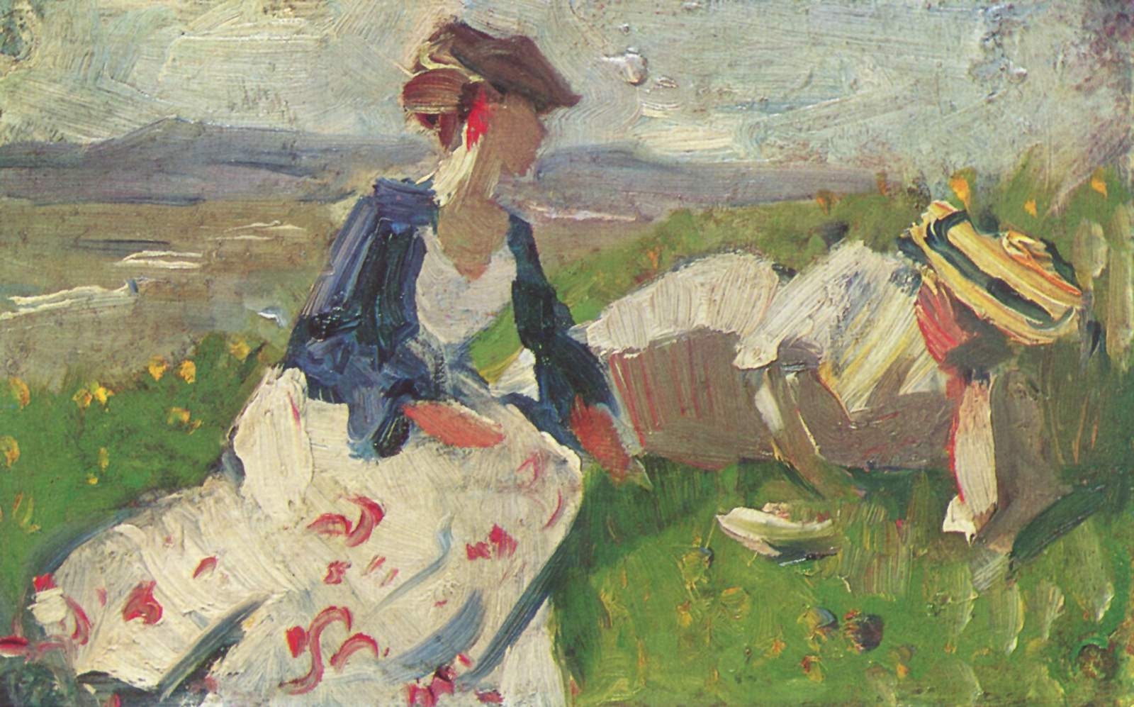 Reproduction du tableau « Deux femmes sur la colline - Franz Marc » par Alpha Reproduction en peinture à l’huile