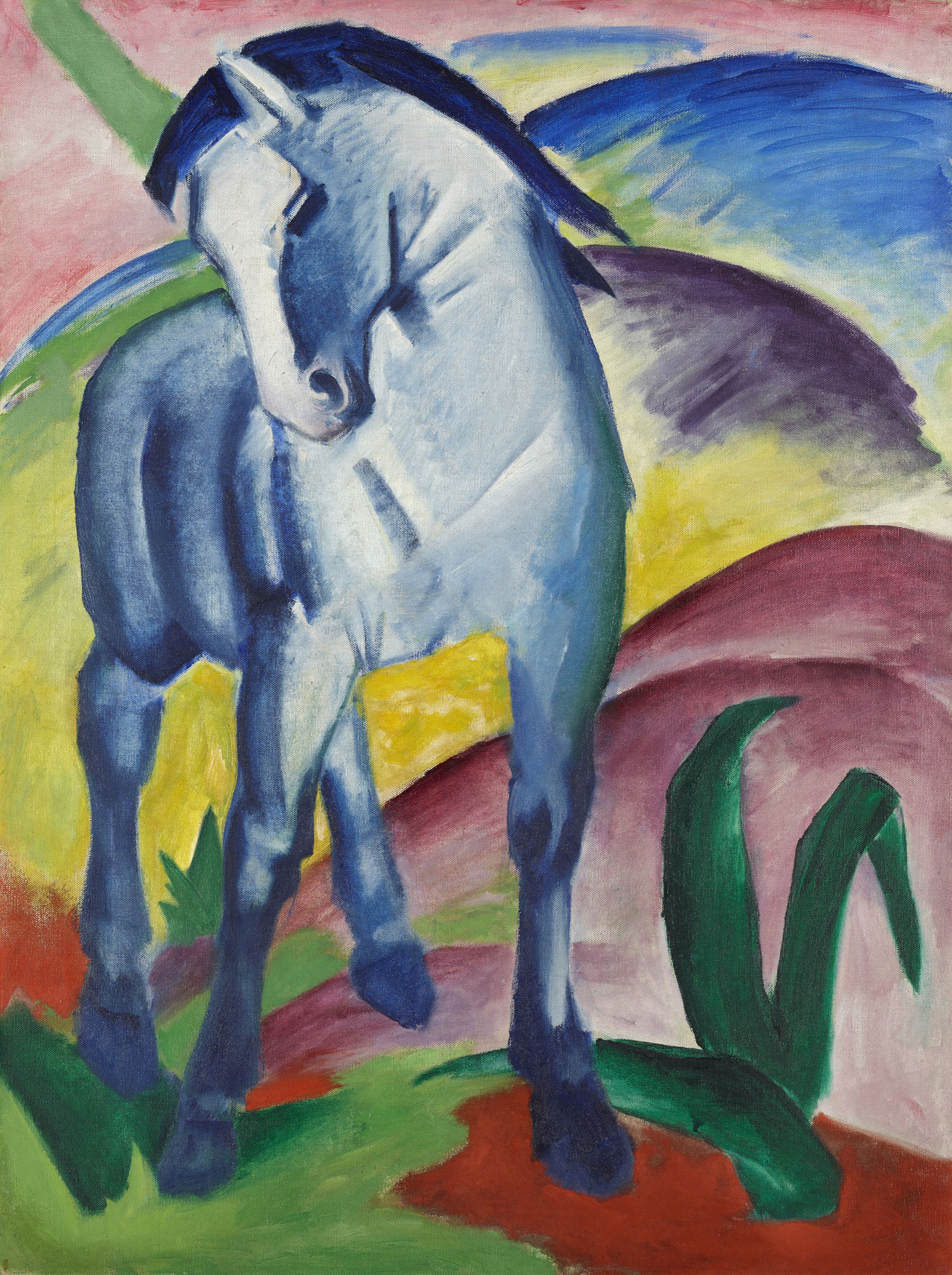 Reproduction du tableau « Cheval bleu I - Franz Marc » par Alpha Reproduction en peinture à l’huile