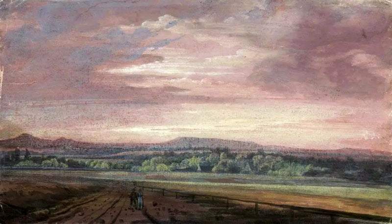 Riesenberge bei Sonnenuntergang - Caspar David Friedrich