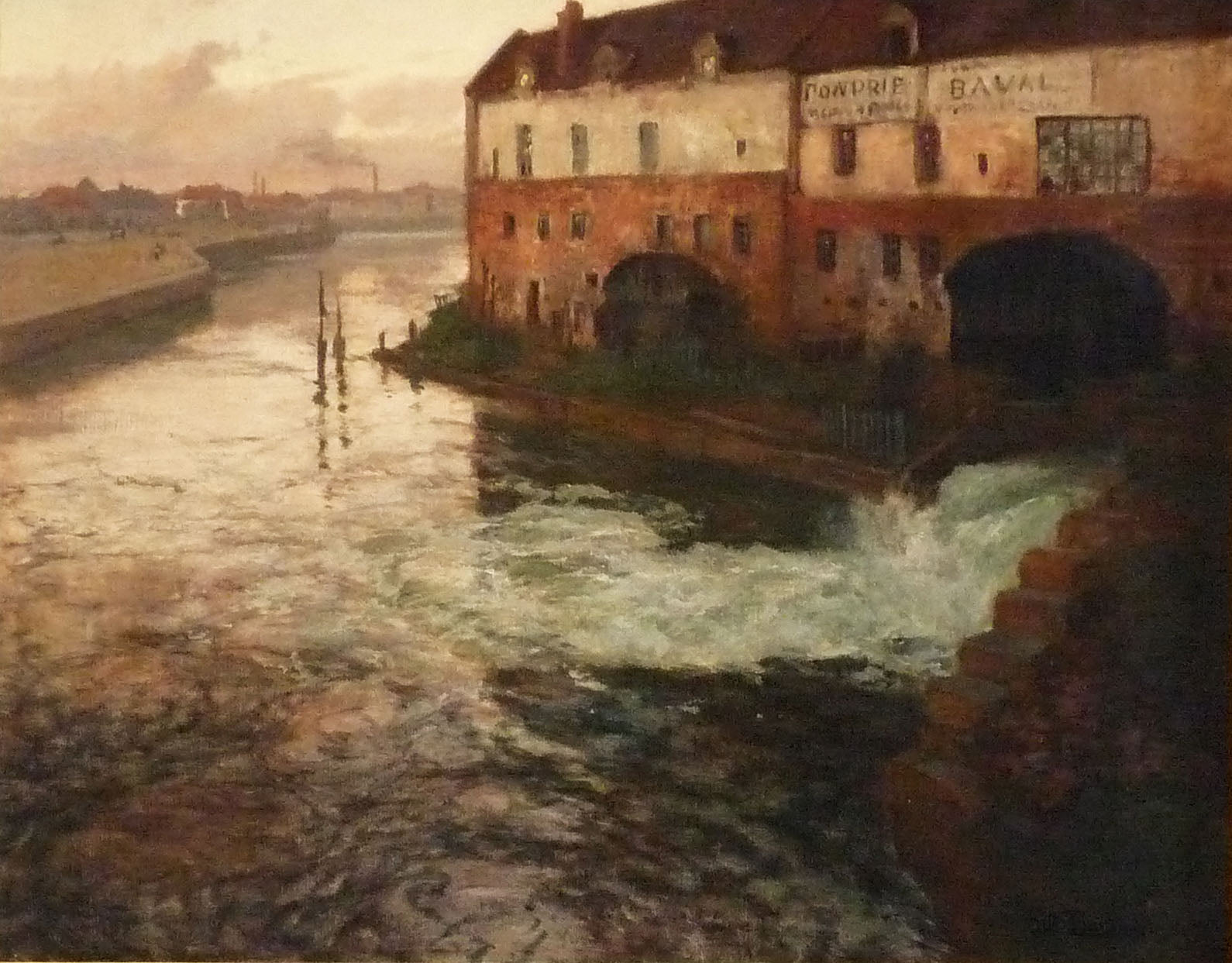 Alte Fabrik an der Somme (Abend) - Thaulow Fries