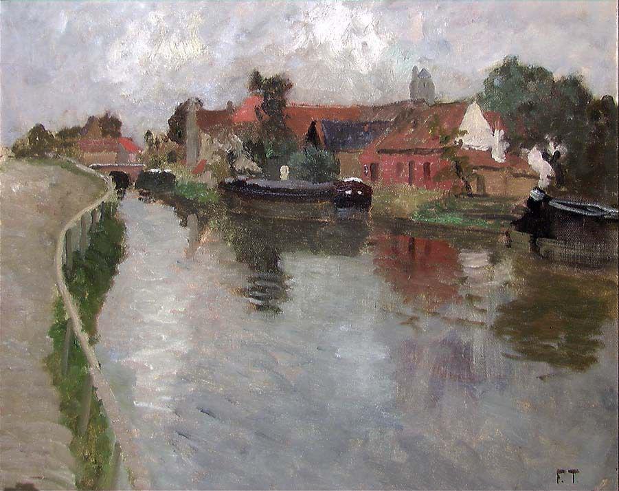 Canal à Volendam - Frits Thaulow