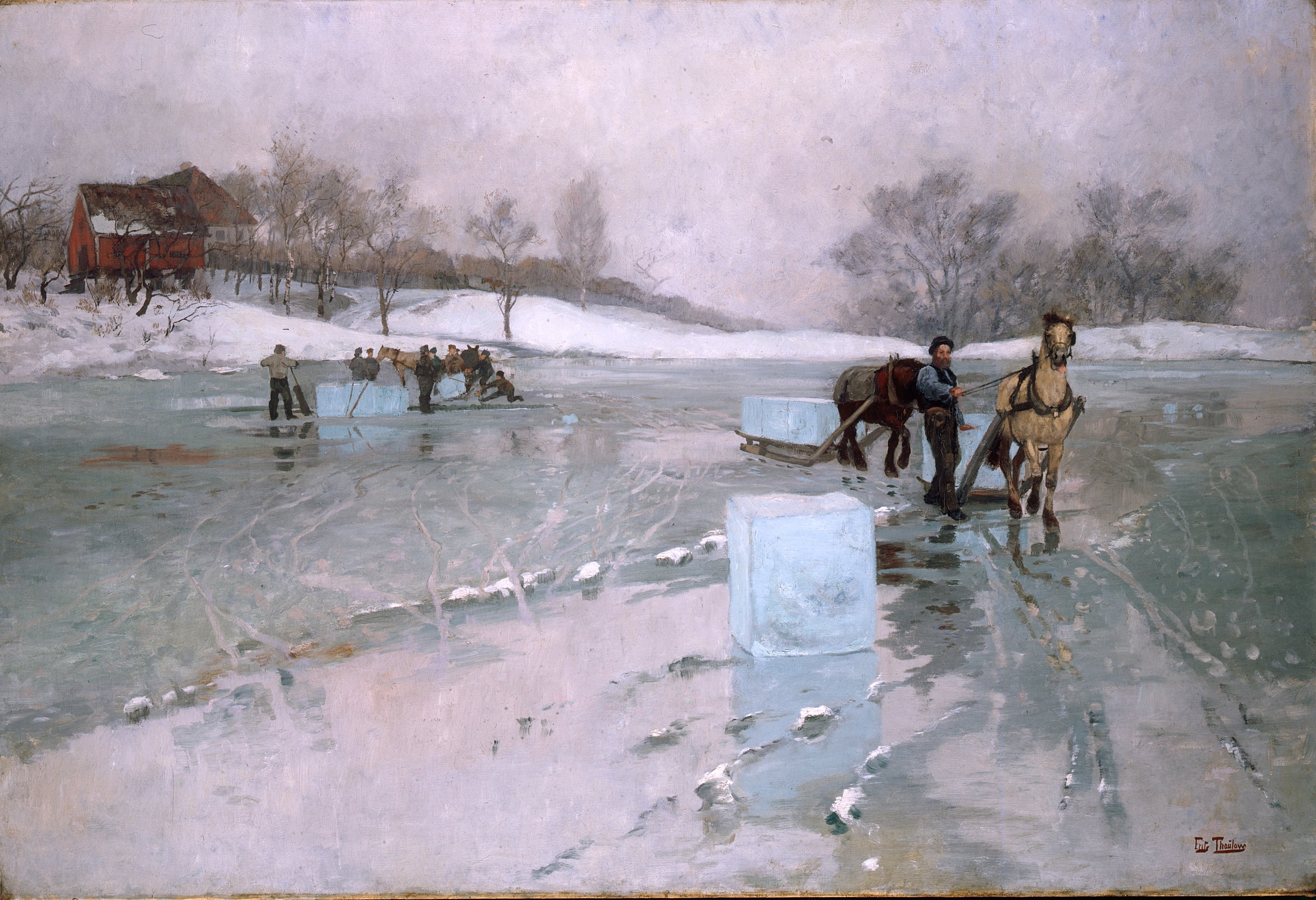 Iskjøring - Frits Thaulow