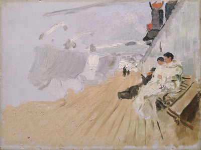 Mönche auf der Brücke - Frits Thaulow