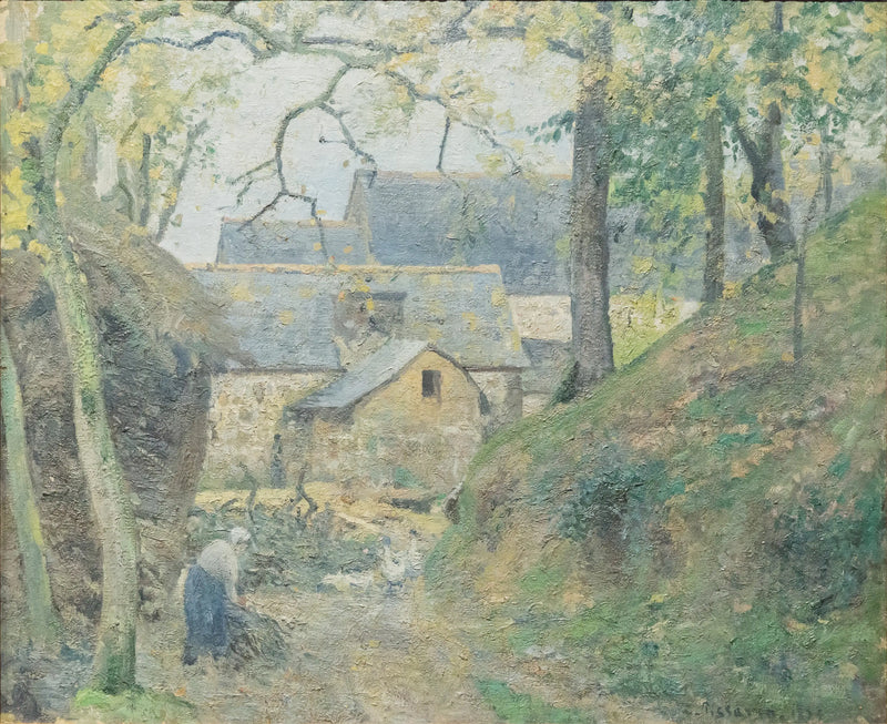 Der Bauernhof in Montfoucault - Camille Pissarro
