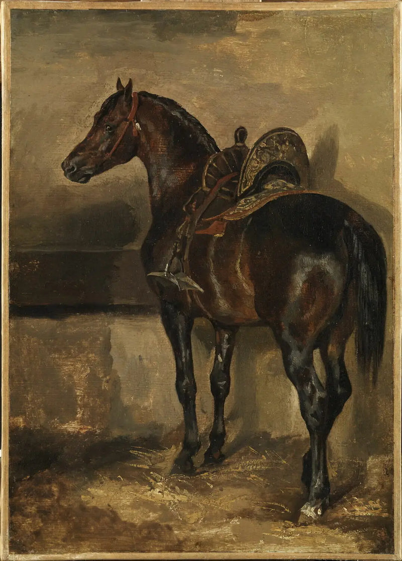Türkisches Pferd in einem Stall - Théodore Géricault