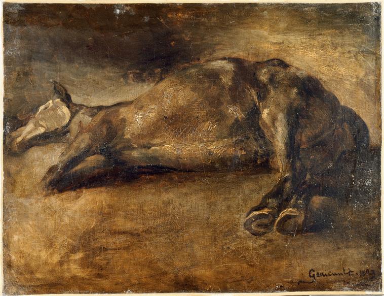 Reproduction du tableau « Cheval mort - Théodore Géricault » par Alpha Reproduction en peinture à l’huile