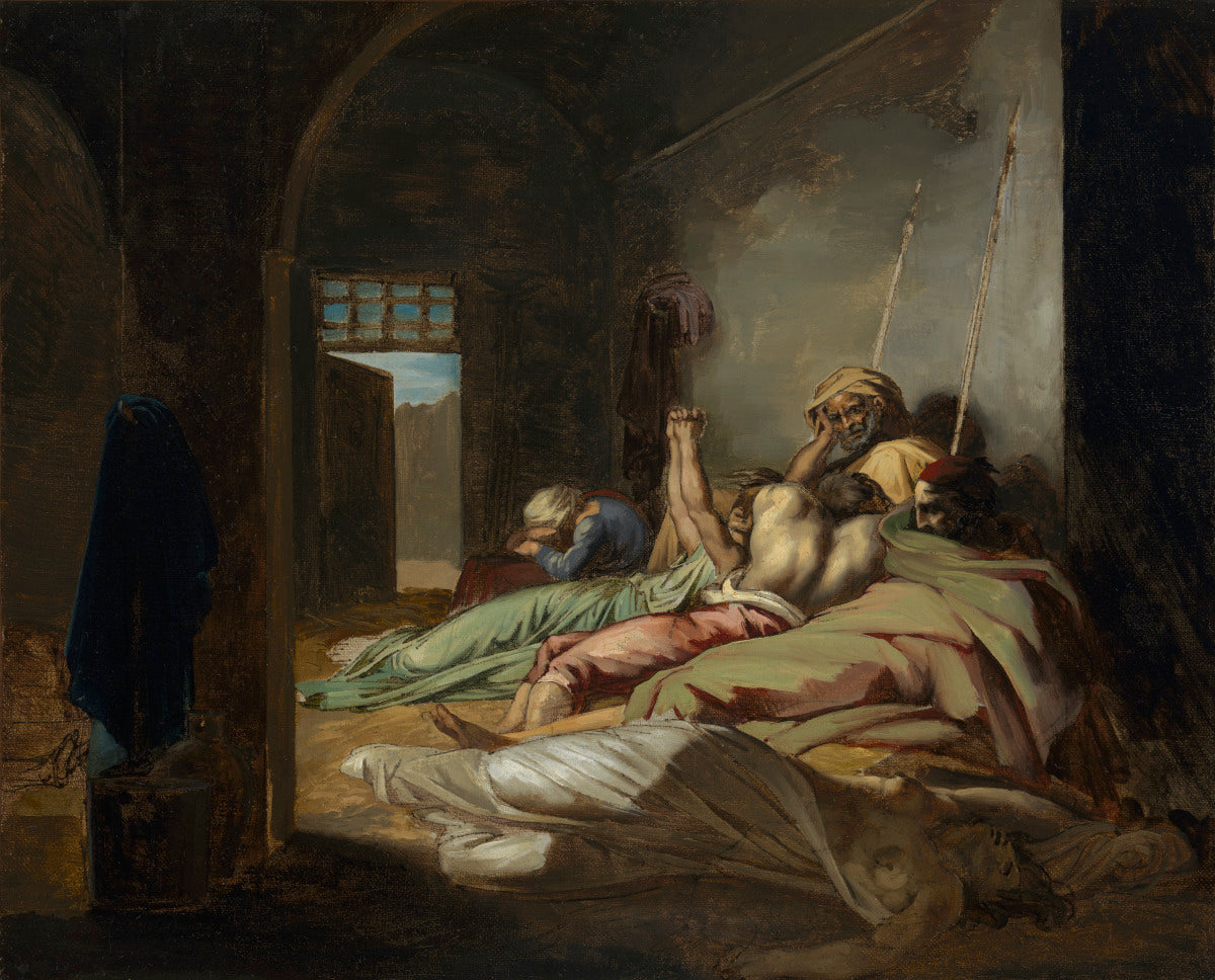 Reproduction du tableau « Scène de l'épidémie de fièvre jaune à Cadix - Théodore Géricault » par Alpha Reproduction en peinture à l’huile