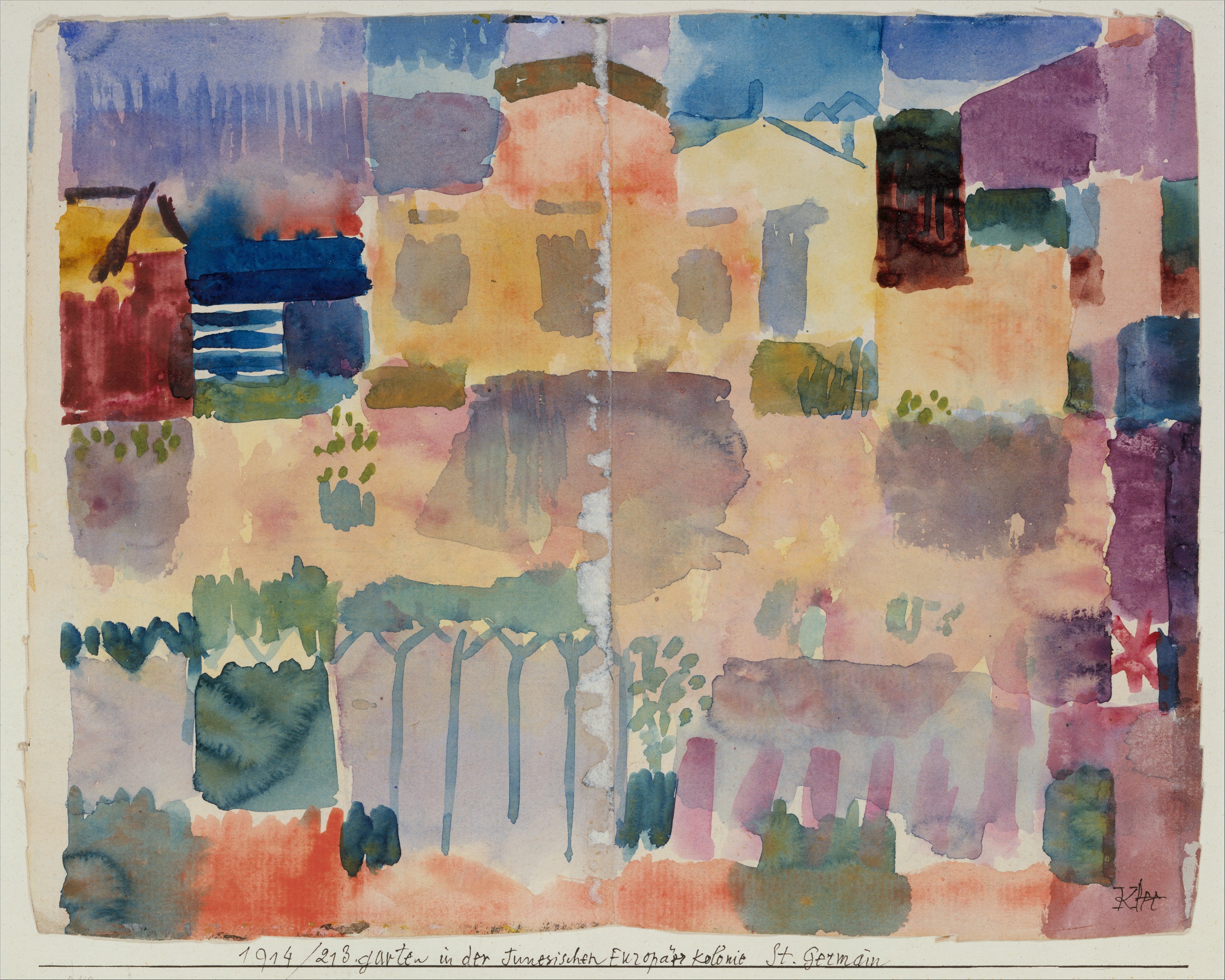 Garten in Saint-Germain, das europäische Viertel nahe Tunis - Paul Klee