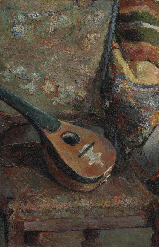 Mandoline auf einem Stuhl - Paul Gauguin
