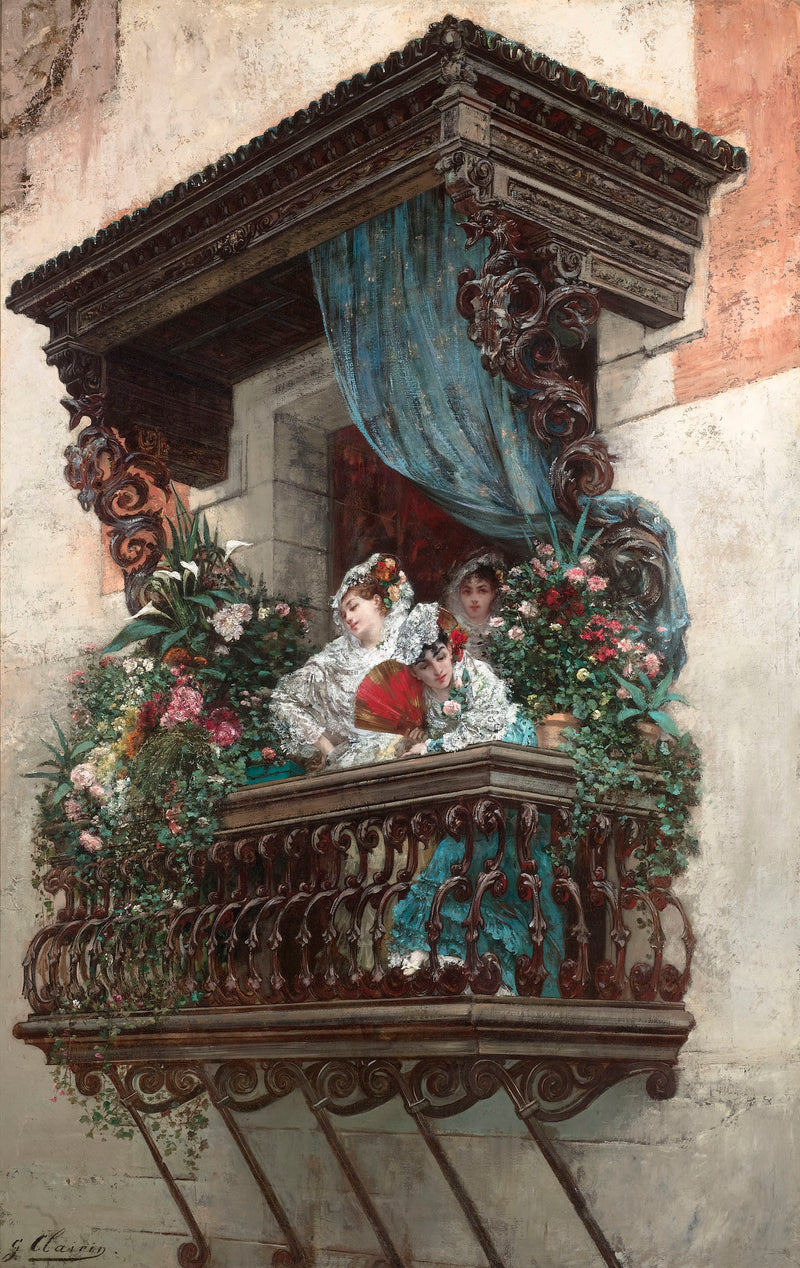 Femme espagnole au balcon - Georges Clairin