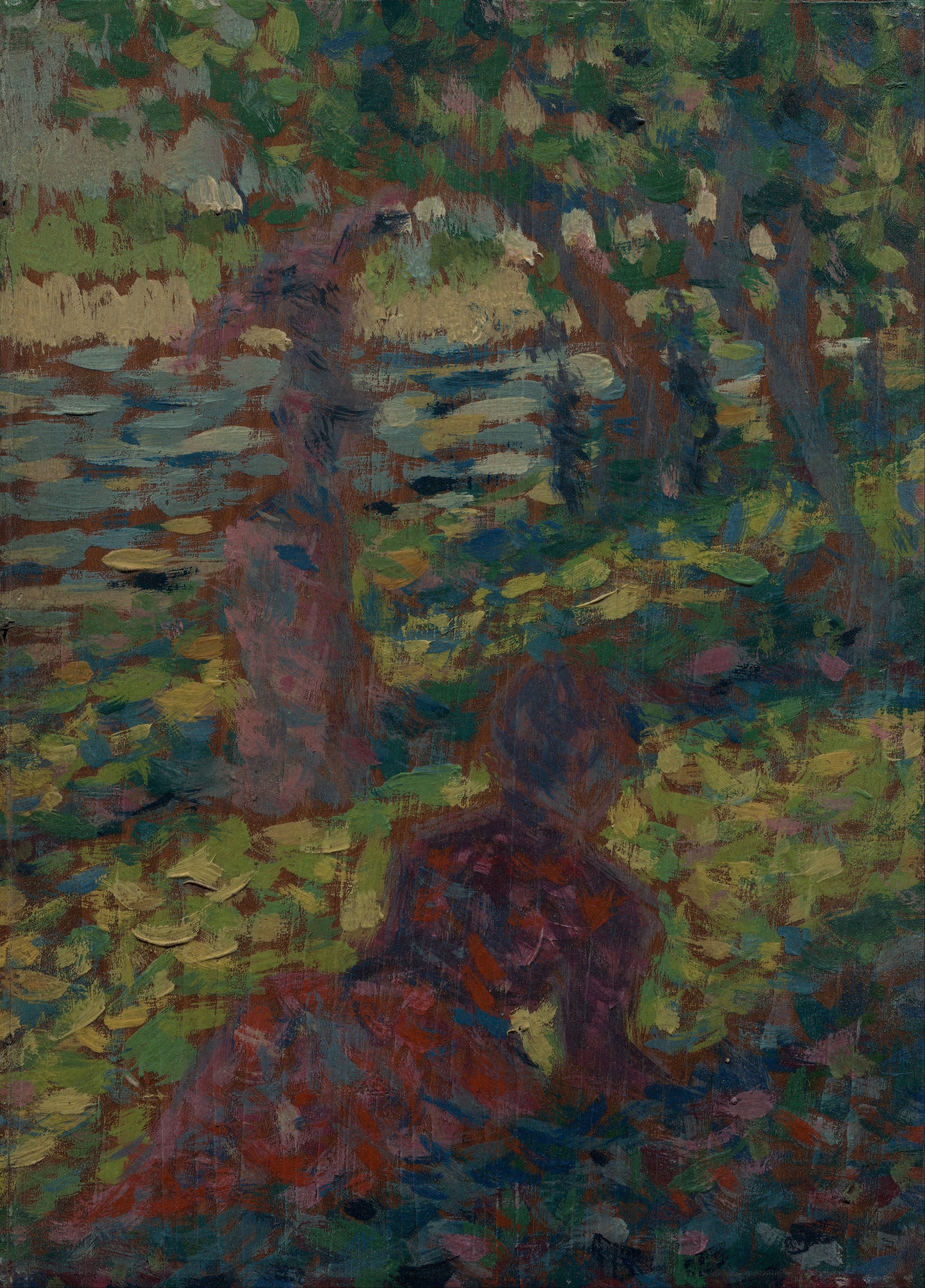 Reproduction du tableau « Femme dans un parc - Georges Seurat » par Alpha Reproduction en peinture à l’huile