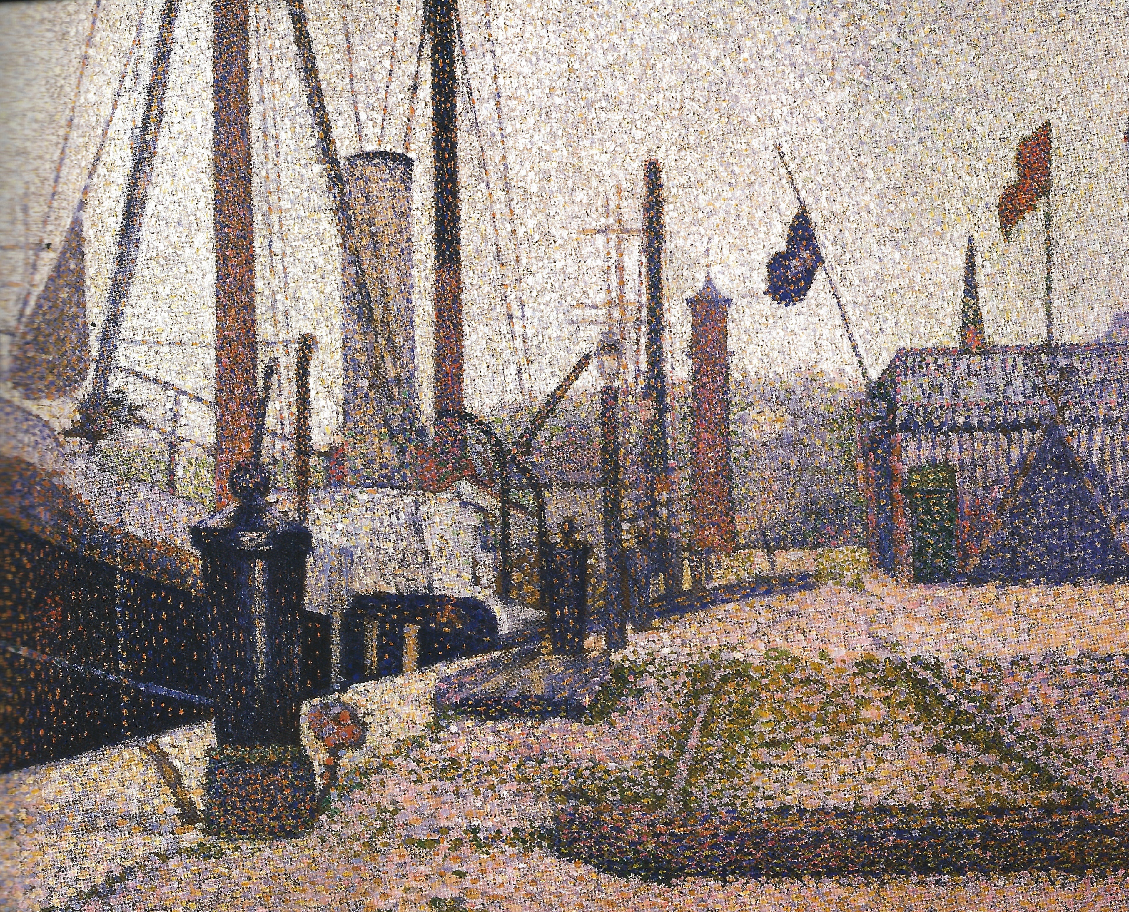 Reproduction du tableau « La Maria, Honfleur - Georges Seurat » par Alpha Reproduction en peinture à l’huile