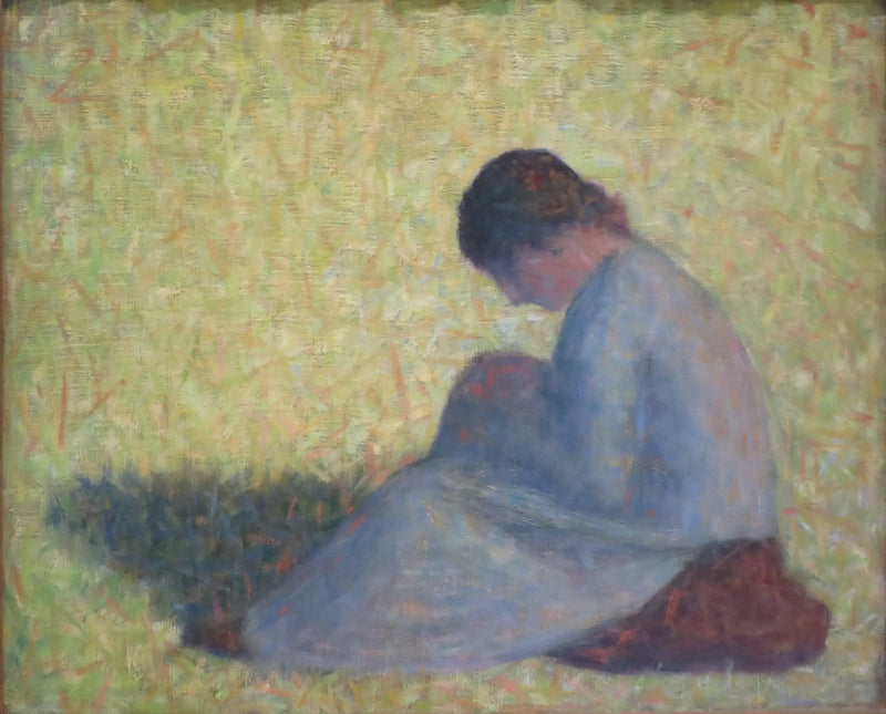 Sitzende Bäuerin im Gras - Georges Seurat