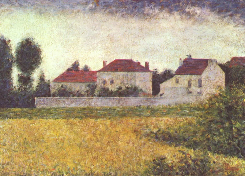 Stadt Avray, weiße Häuser - Georges Seurat