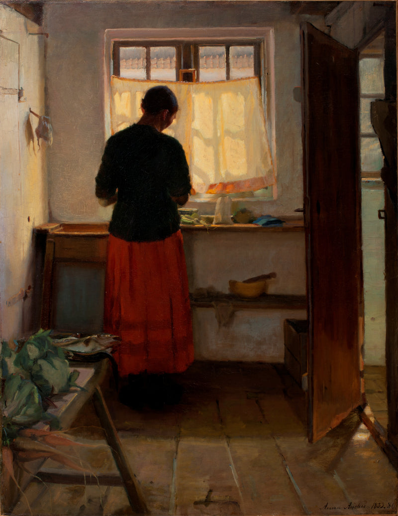 Mädchen in der Küche - Anna Ancher