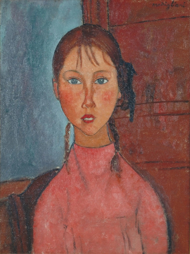 Mädchen mit Zöpfen - Amedeo Modigliani