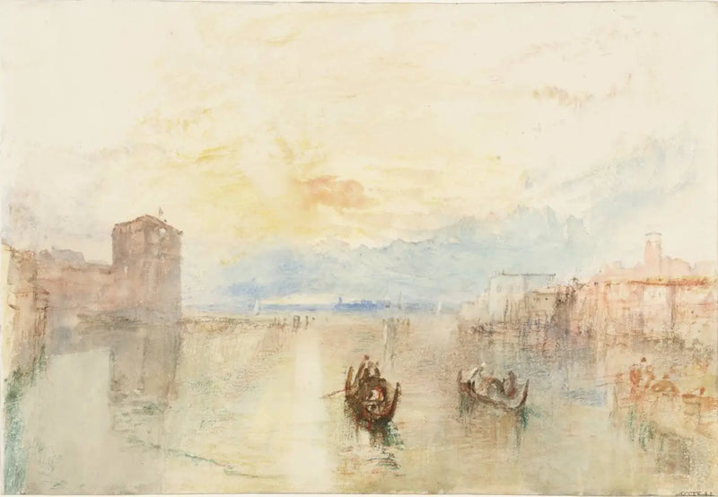 Venedig: Der Giudecca-Kanal, Blick Richtung Fusina bei Sonnenuntergang - J. M. W. Turner