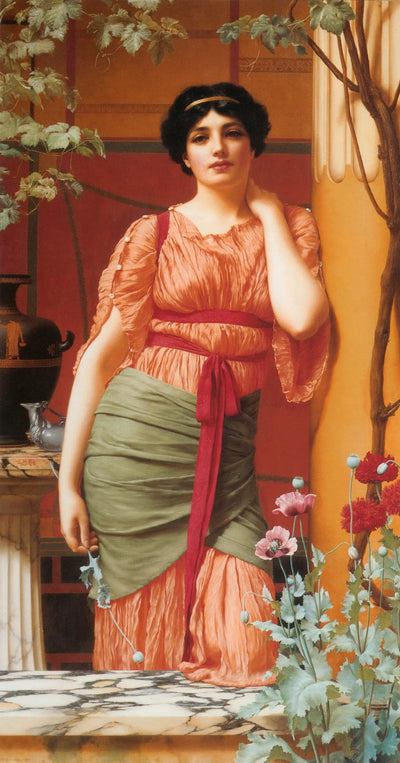 Nerissa - John William Godward - Alpha Reproduction