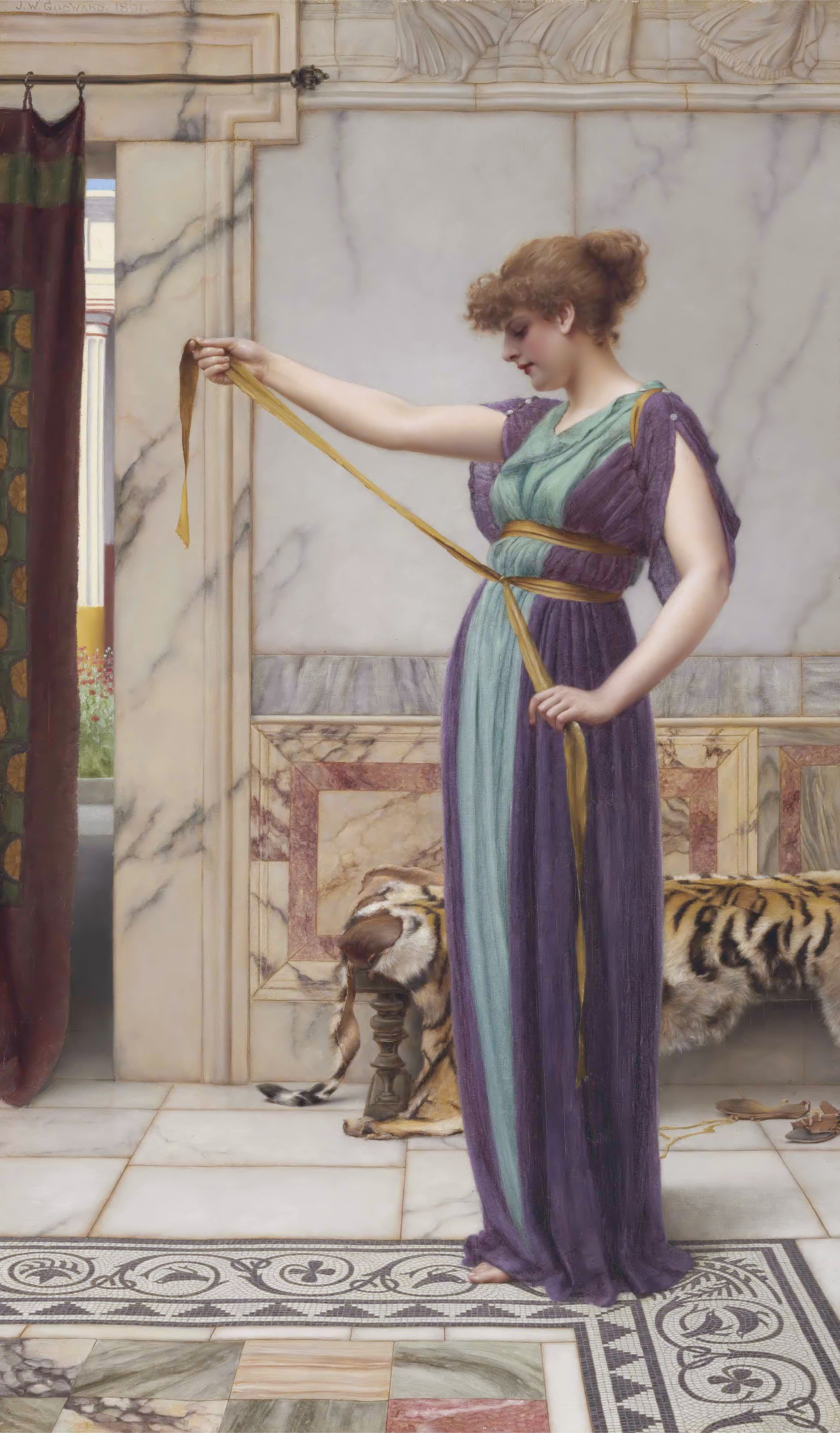 Une dame pompéienne - John William Godward - Alpha Reproduction