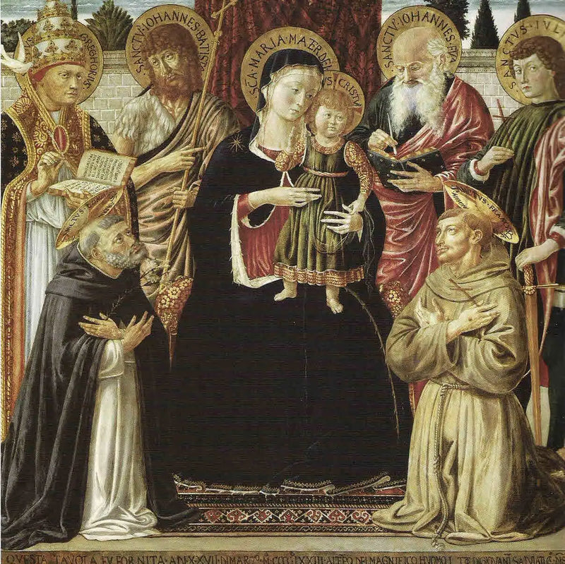 Die Jungfrau und das Kind umgeben von Heiligen - Benozzo Gozzoli