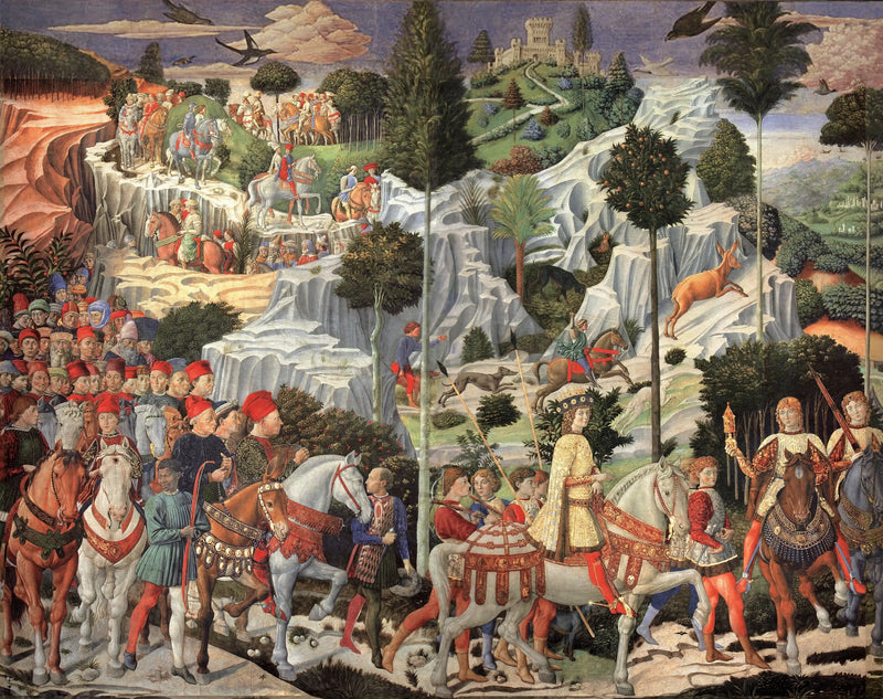 Die Prozession des jungen Königs - Benozzo Gozzoli