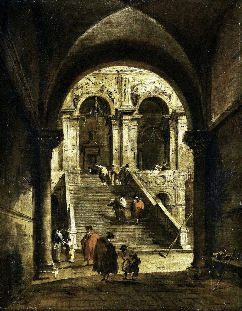 Treppe des Palastes - Francesco Guardi