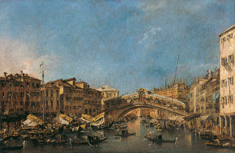 Die Rialtobrücke in Venedig - Francesco Guardi