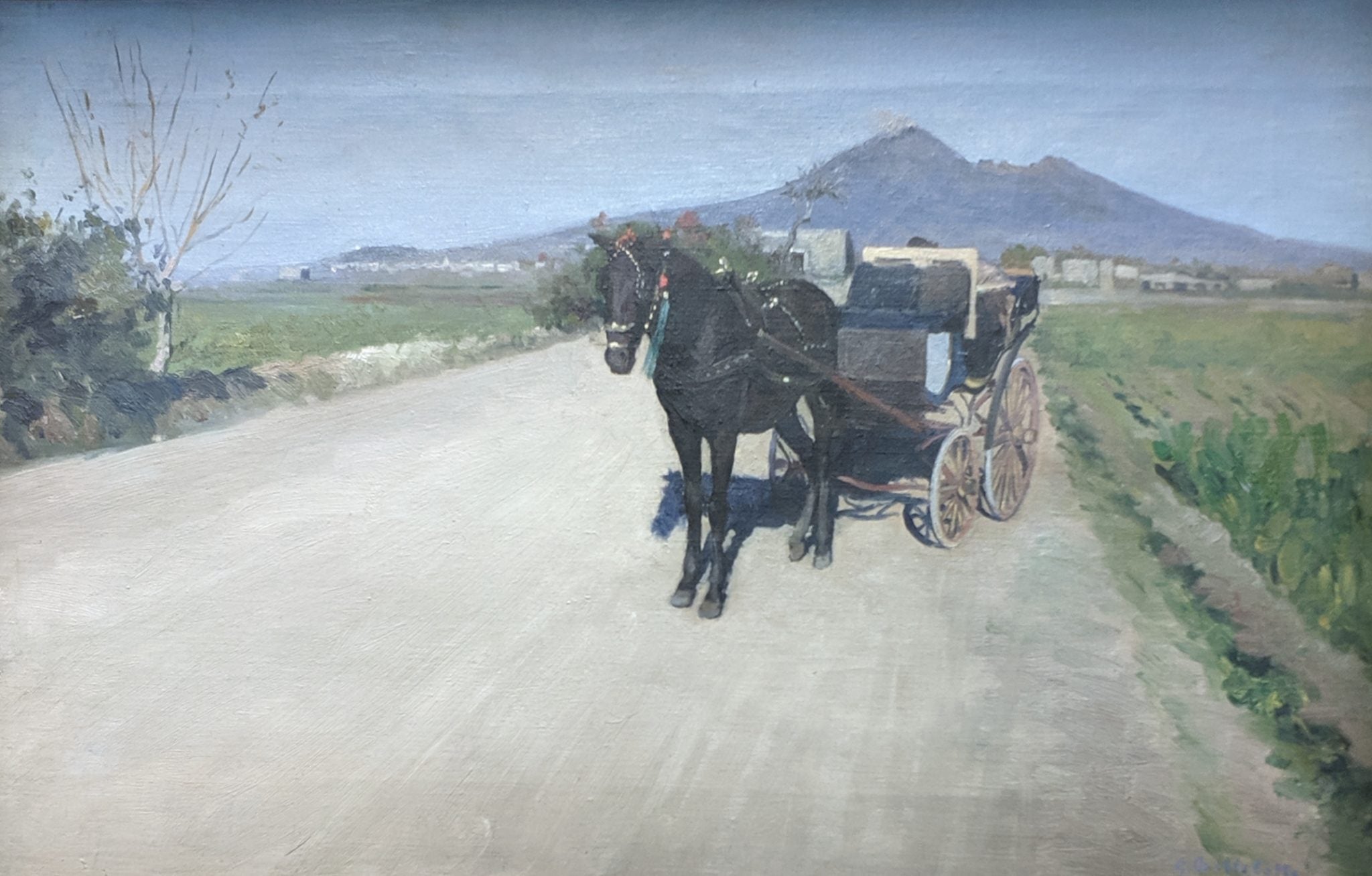 Reproduction du tableau « Une route à Naples - Gustave Caillebotte » par Alpha Reproduction en peinture à l’huile