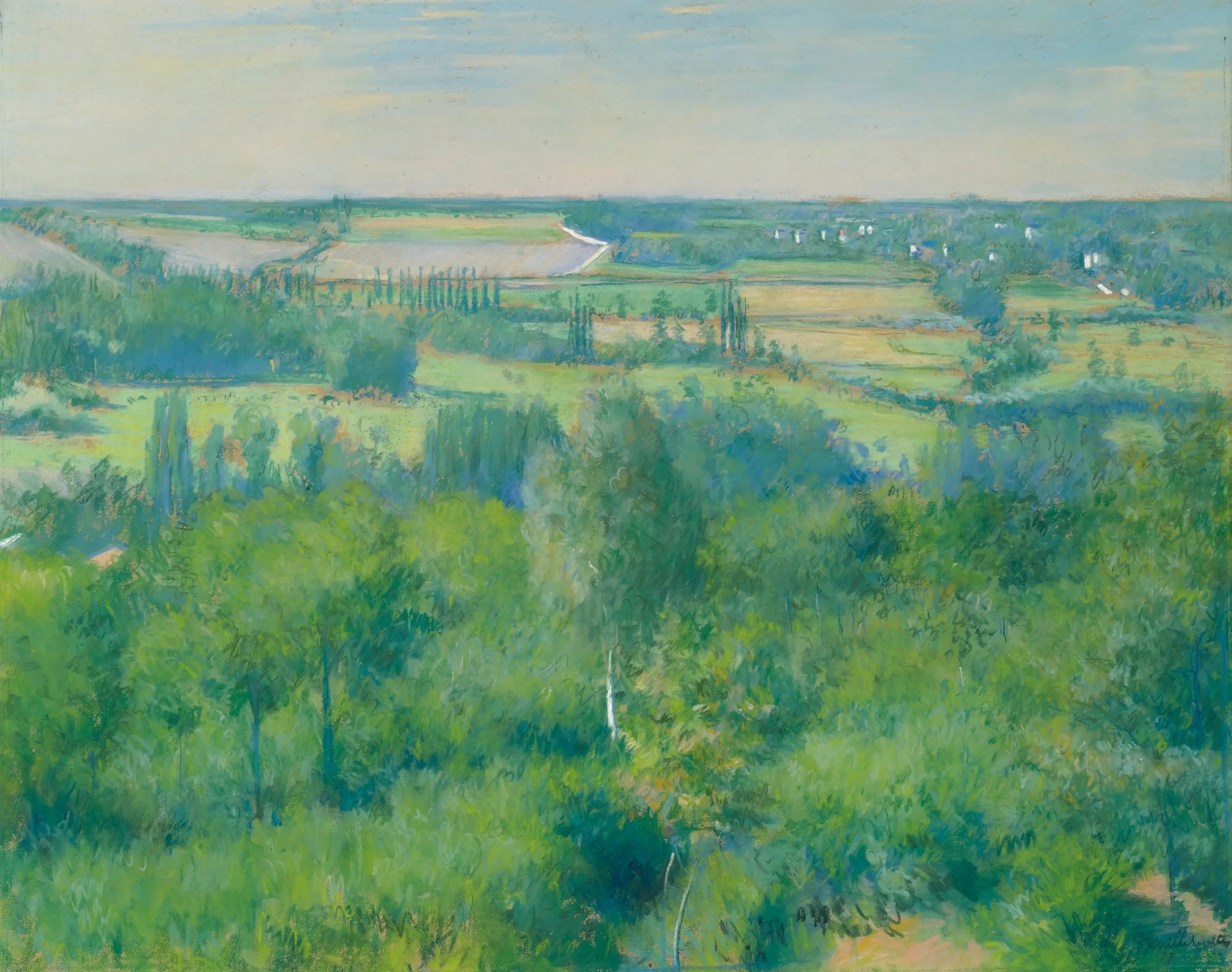 Reproduction du tableau « Vallée de l'Yerres - Gustave Caillebotte » par Alpha Reproduction en peinture à l’huile