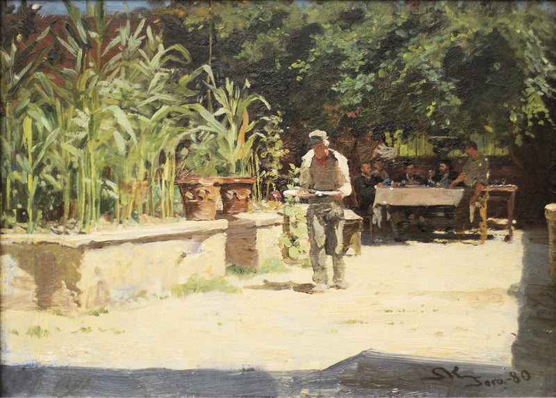 Der Garten des Albergo del Liri in Sora. die Abruzzen - Peder Severin Krøyer