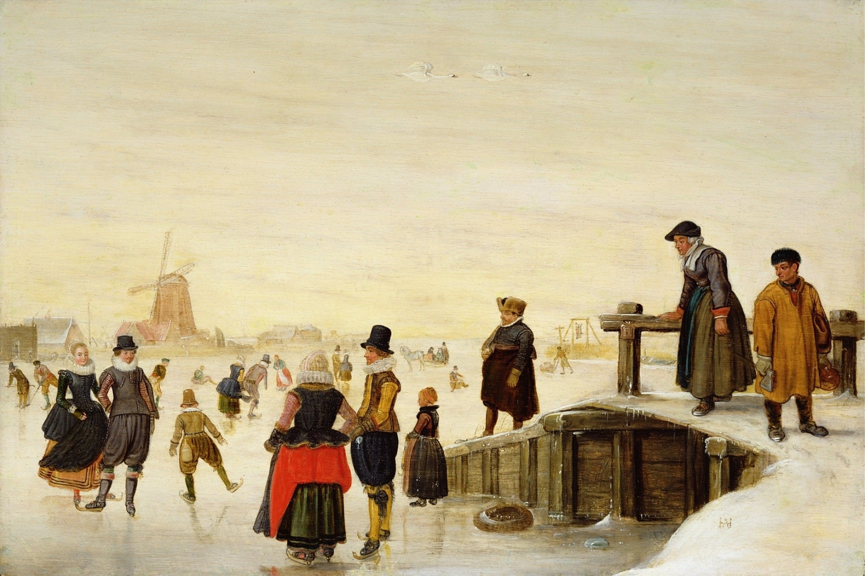 Patinage artistique dans un paysage néerlandais - Hendrick Avercamp