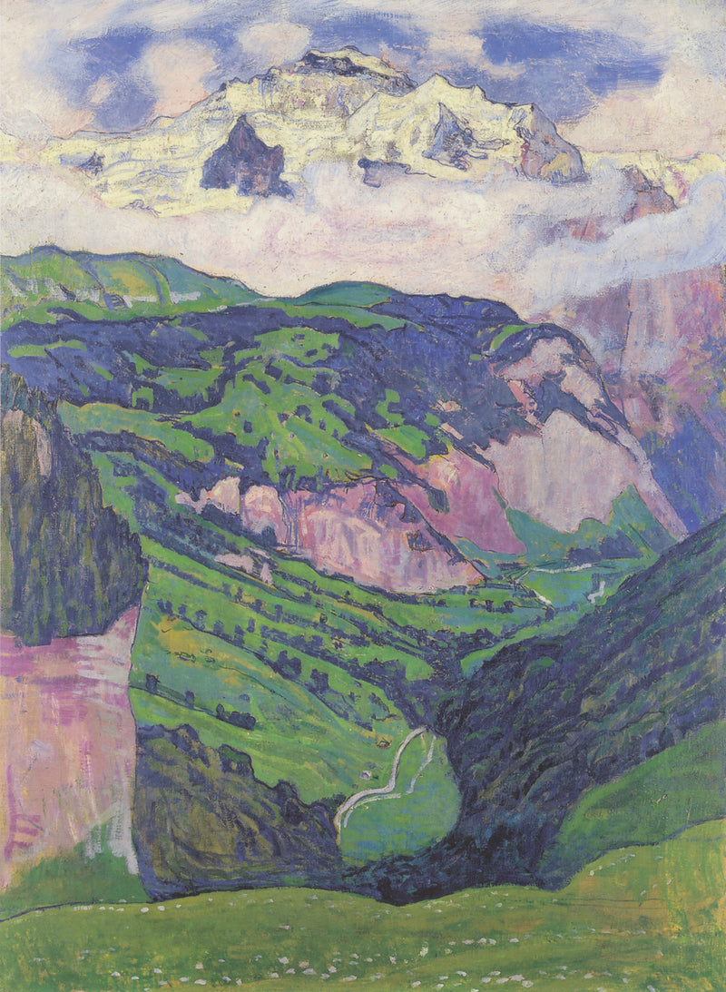 Das Massiv des Jungfrau, gesehen von Isenfluh - Ferdinand Hodler