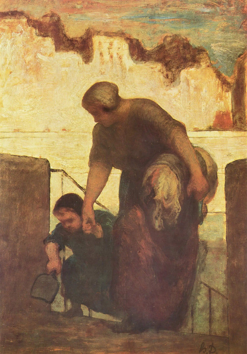 Die Wäscherin - Honoré Daumier
