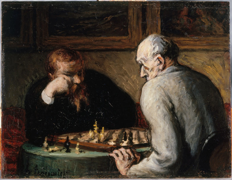 Die Schachspieler - Honoré Daumier