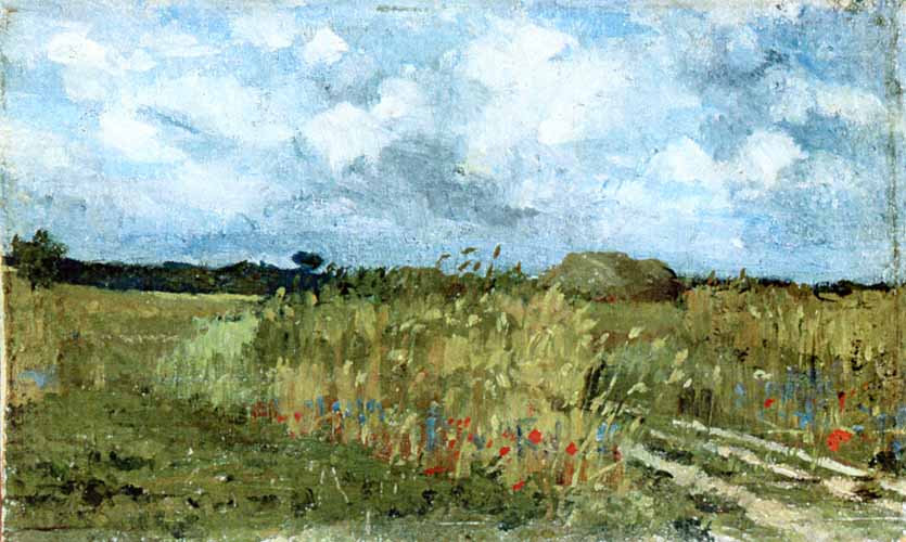 Champ fleuri, Ion Andreescu, 1879, peinture à l’huile