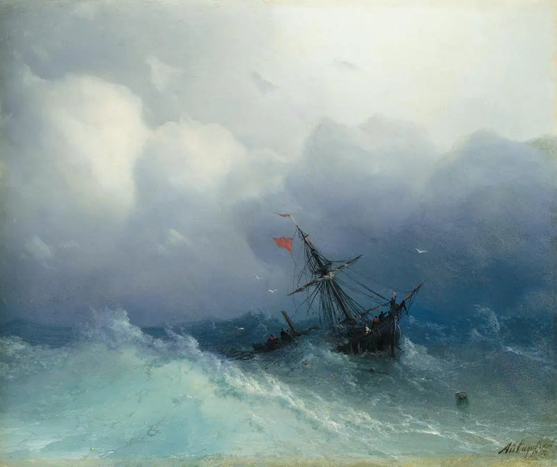 Schiffsunglück auf einem unruhigen Meer - Ivan Aïvazovski