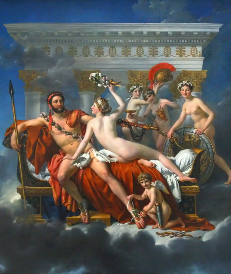 Mars entwaffnet von Venus - Jacques-Louis David