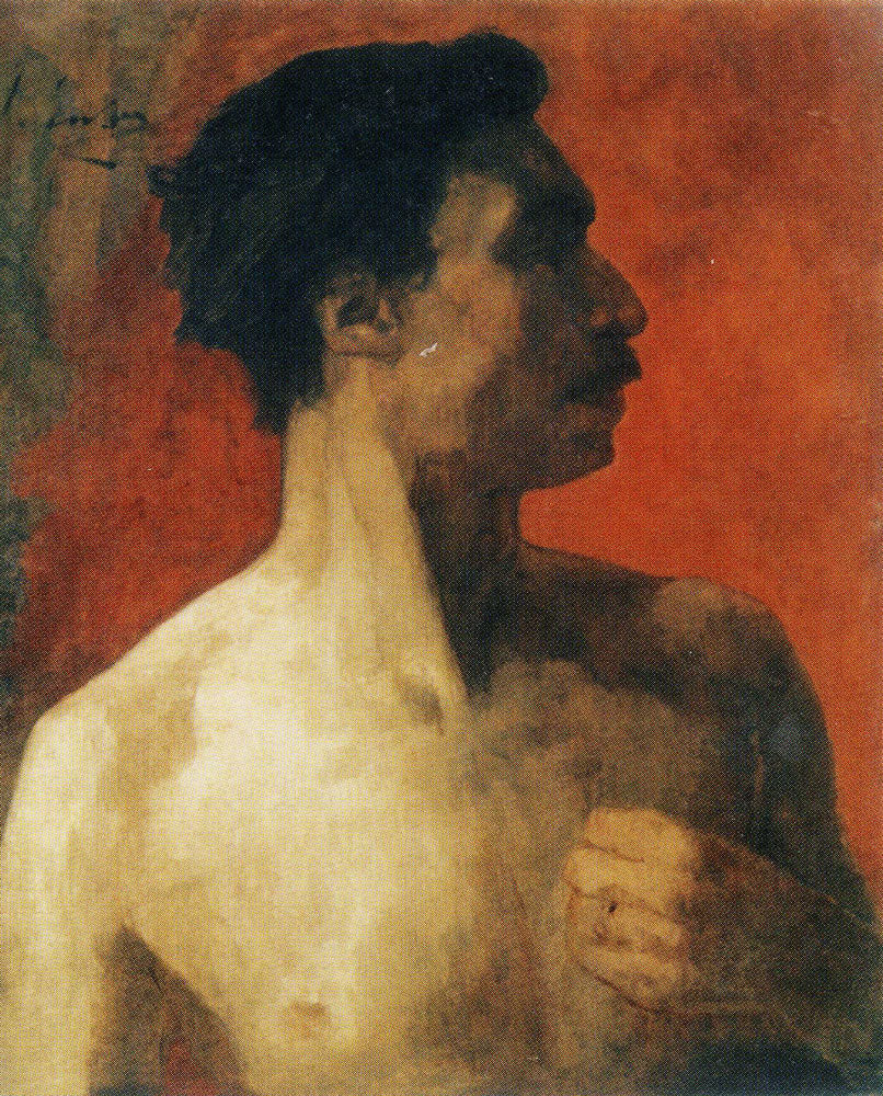 Figure Study. Male Head and Torso - James Ensor