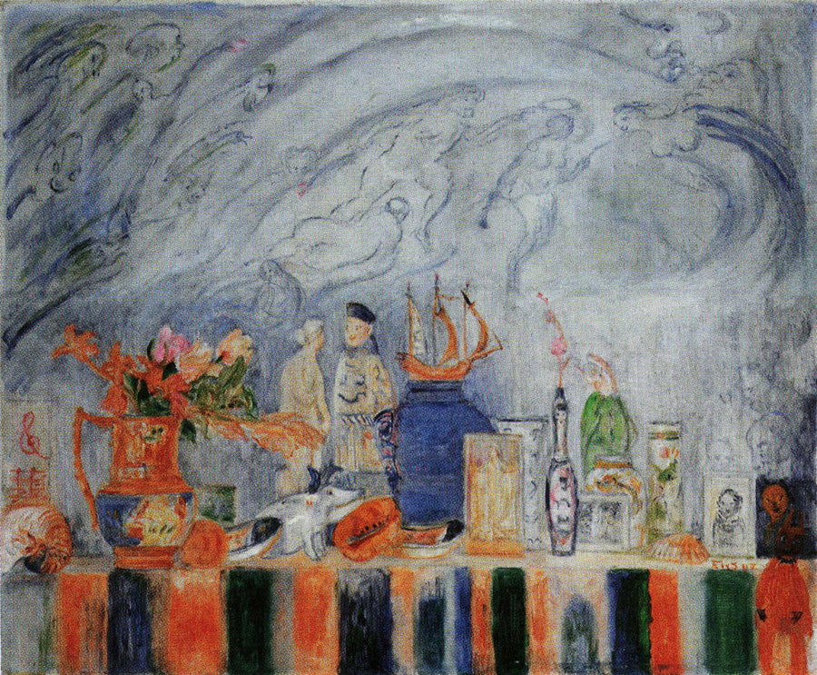 Rumped Skies, Shelly Figures - James Ensor