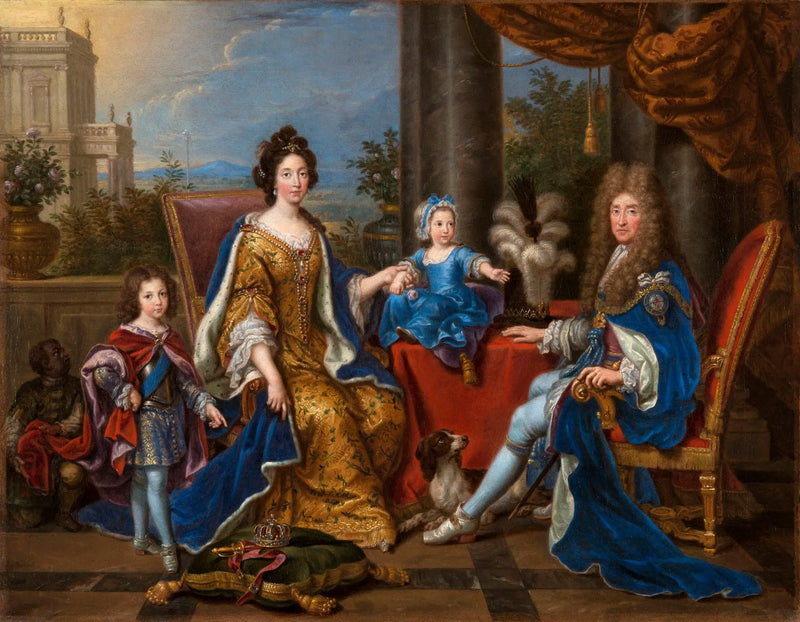 Jacques II und seine Familie - Pierre Mignard