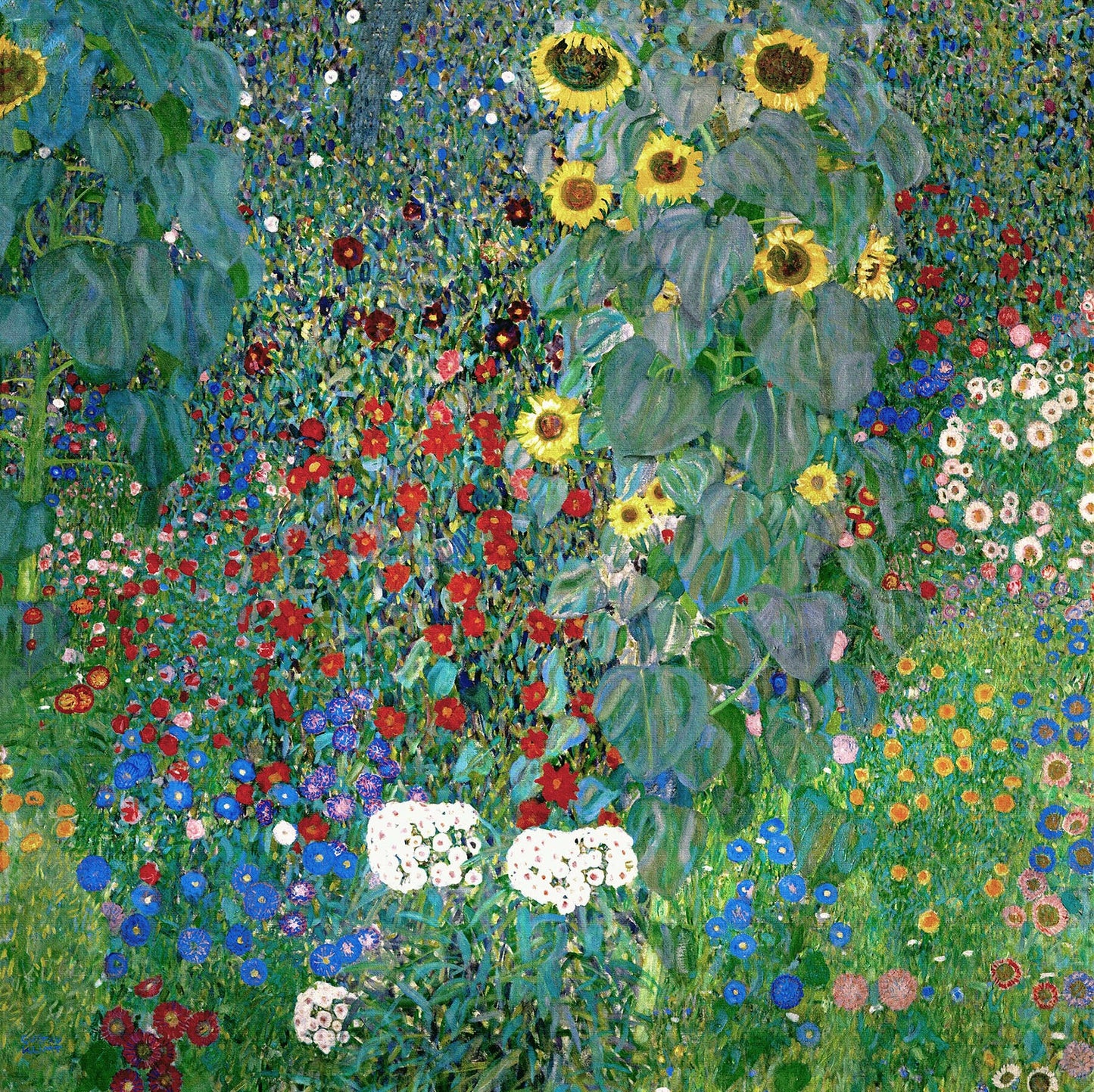 🌻✨ Landgarten mit Sonnenblumen – Gustav Klimt (um 1905–1907)